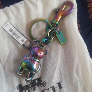 Coach bear bag charm
